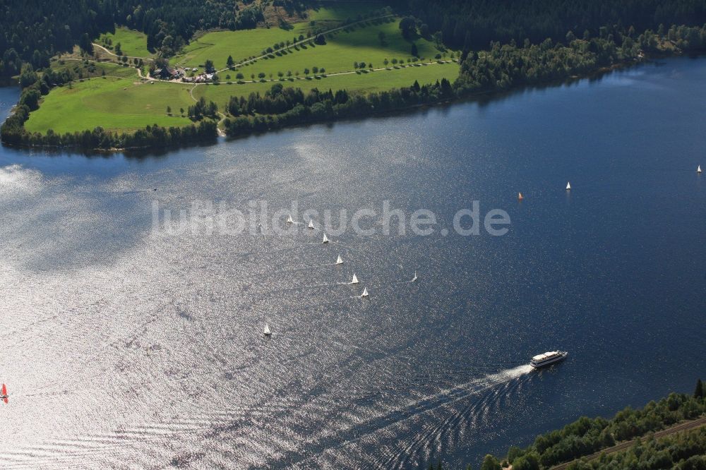 Luftbild Schluchsee - Uferbereiche des Erholungsgebietes Schluchsee im Bundesland Baden-Württemberg