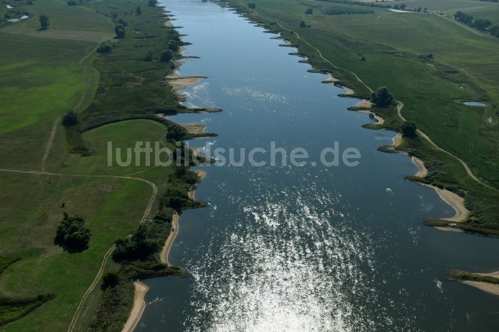 Luftaufnahme Hämerten - Uferbereiche am Flußverlauf der Elbe in Hämerten im Bundesland Sachsen-Anhalt