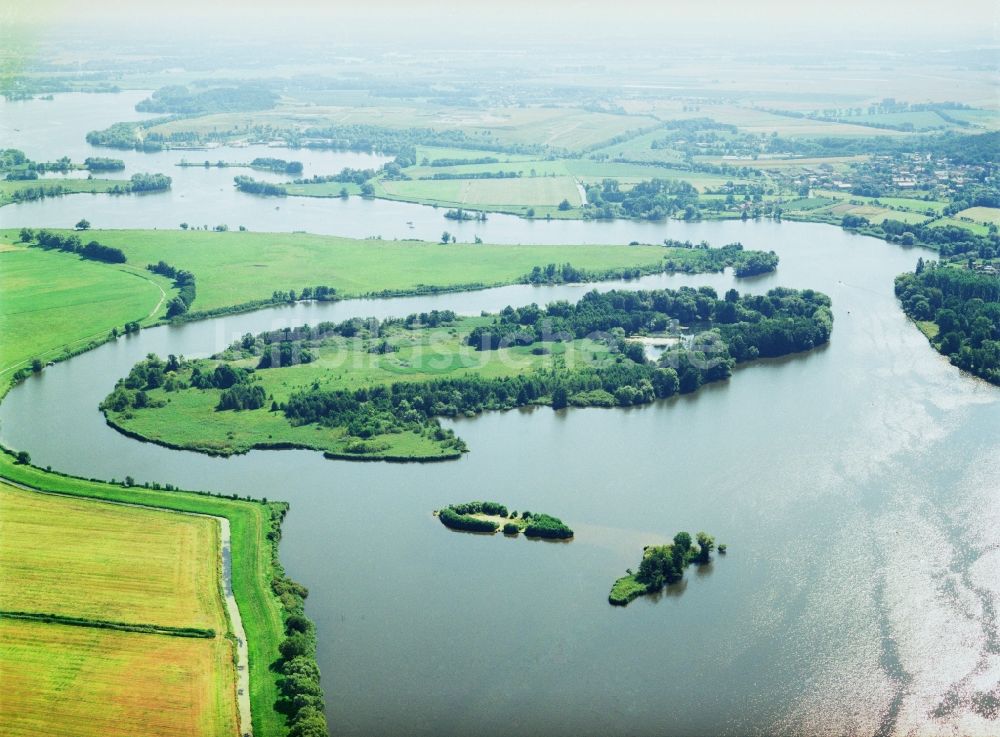 Groß Kreutz (Havel) aus der Vogelperspektive: Uferbereiche am Flußverlauf der Havel in Groß Kreutz (Havel) im Bundesland Brandenburg