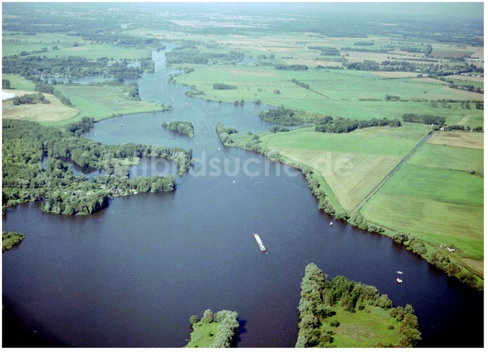 Luftbild Groß Kreutz (Havel) - Uferbereiche am Flußverlauf der Havel in Groß Kreutz (Havel) im Bundesland Brandenburg