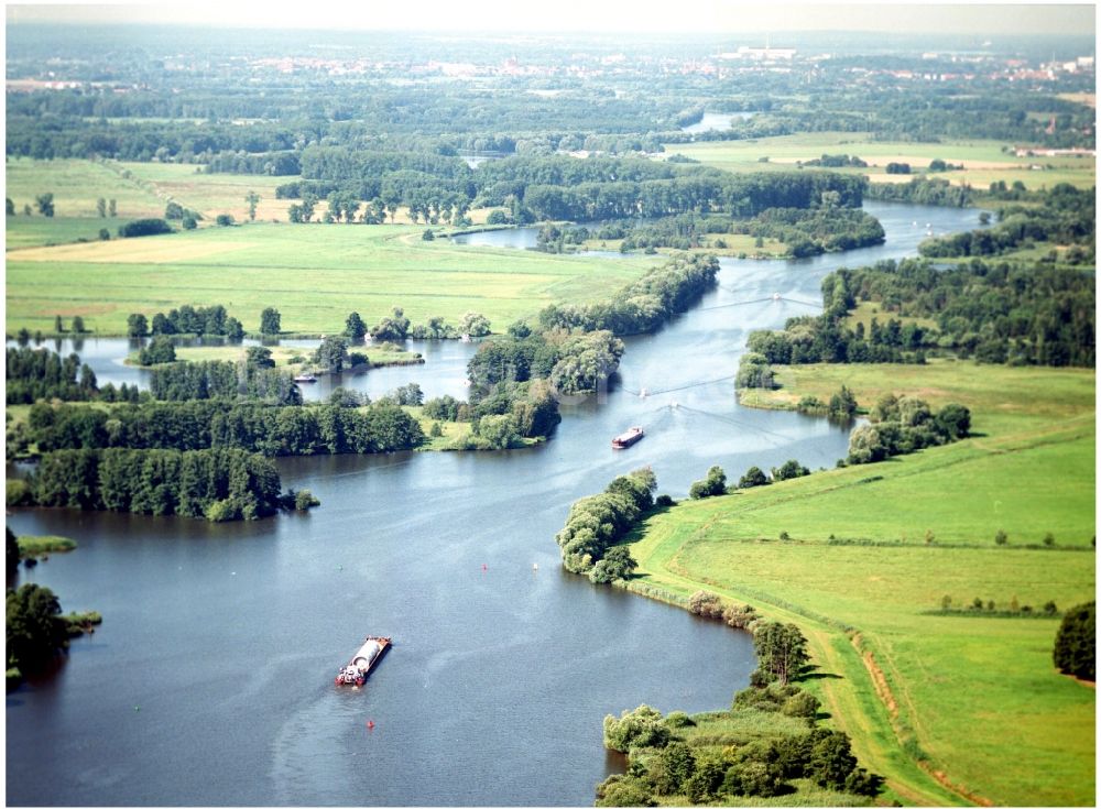 Luftbild Groß Kreutz (Havel) - Uferbereiche am Flußverlauf der Havel in Groß Kreutz (Havel) im Bundesland Brandenburg