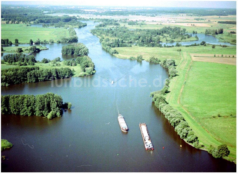 Groß Kreutz (Havel) aus der Vogelperspektive: Uferbereiche am Flußverlauf der Havel in Groß Kreutz (Havel) im Bundesland Brandenburg