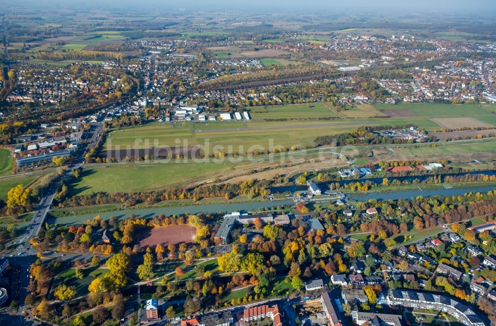 Luftbild Hamm - Uferbereiche am Flußverlauf Lippe und Datteln-Hamm-Kanal in Hamm im Bundesland Nordrhein-Westfalen