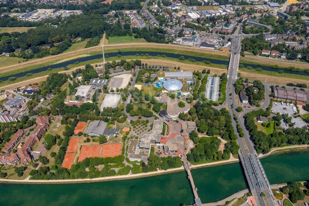 Luftbild Dorsten - Uferbereiche am Flußverlauf der Lippe in Dorsten im Bundesland Nordrhein-Westfalen, Deutschland