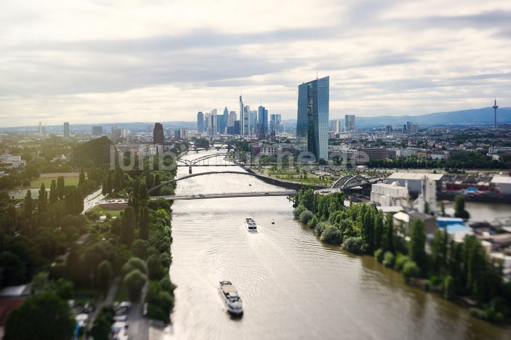 Luftbild Frankfurt am Main - Uferbereiche am Flußverlauf des Main im Ortsteil Frankfurt am Main Süd in Frankfurt am Main im Bundesland Hessen