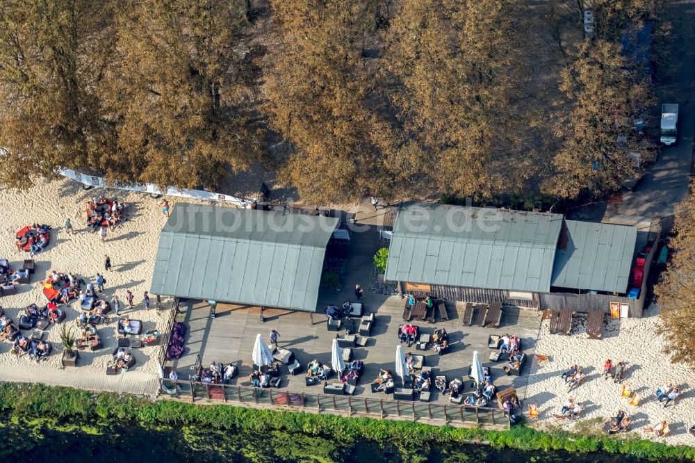 Luftbild Essen - Uferbereiche am Flußverlauf der Ruhr im Bereich des Strandbades Seaside Beach Baldeney in Essen im Bundesland Nordrhein-Westfalen