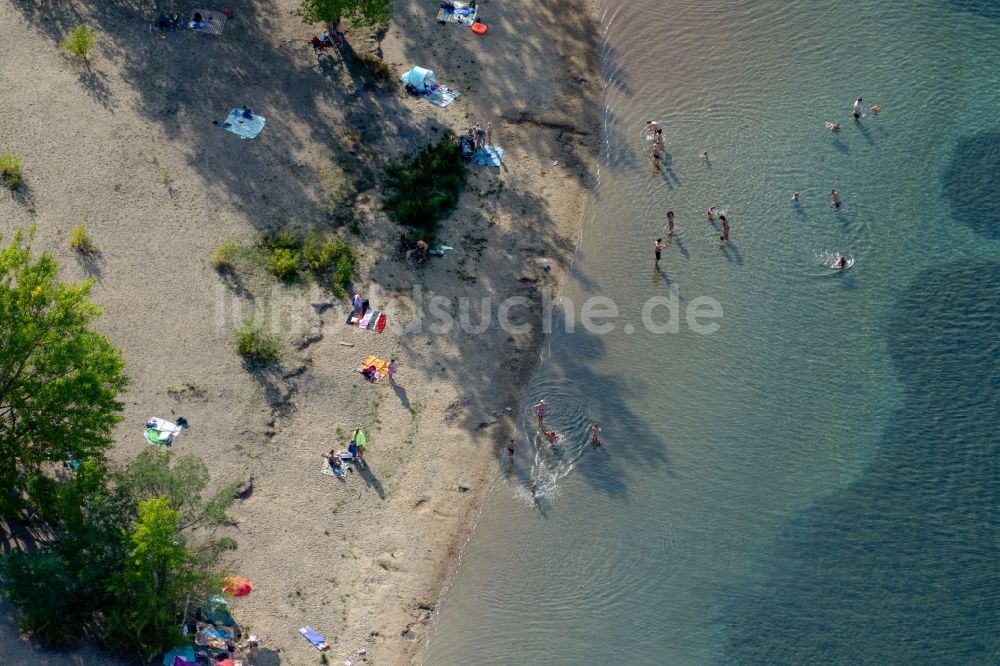 Markranstädt von oben - Uferbereiche am Freibad am Kulkwitzer See in Markranstädt im Bundesland Sachsen, Deutschland