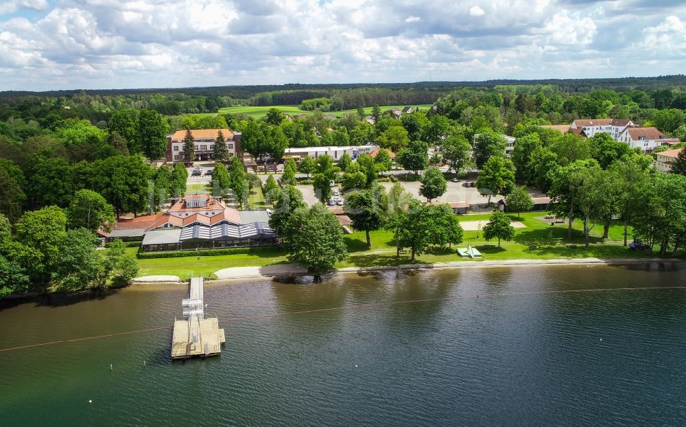 Luftbild Wandlitz - Uferbereiche am Freibad des Wandlitzsee in Wandlitz im Bundesland Brandenburg, Deutschland