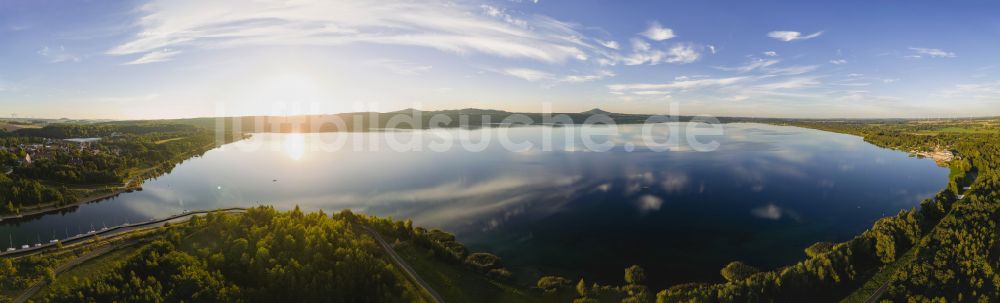 Luftbild Görlitz - Uferbereiche des Renaturierungs- Sees Berzdorfer See im Ortsteil Weinhübel in Görlitz im Bundesland Sachsen, Deutschland