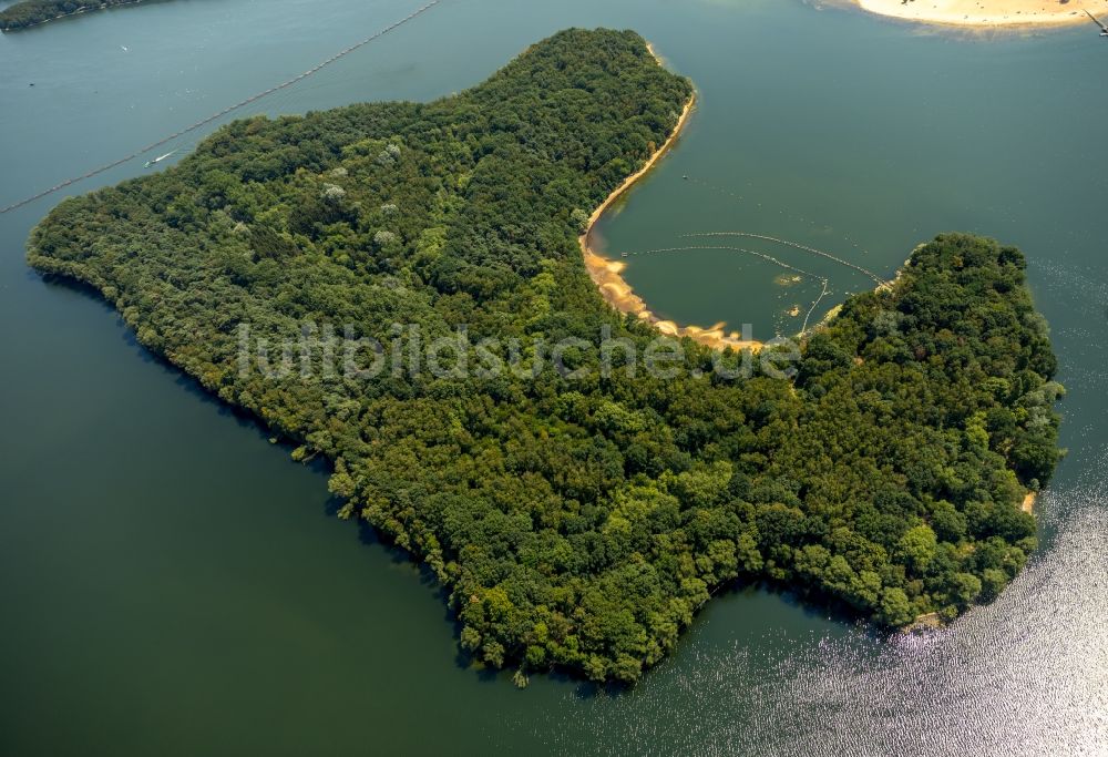 Luftbild Haltern am See - Uferbereiche am Sandstrand des Freibades Seebad Haltern an der Hullerner Straße in Haltern am See im Bundesland Nordrhein-Westfalen, Deutschland