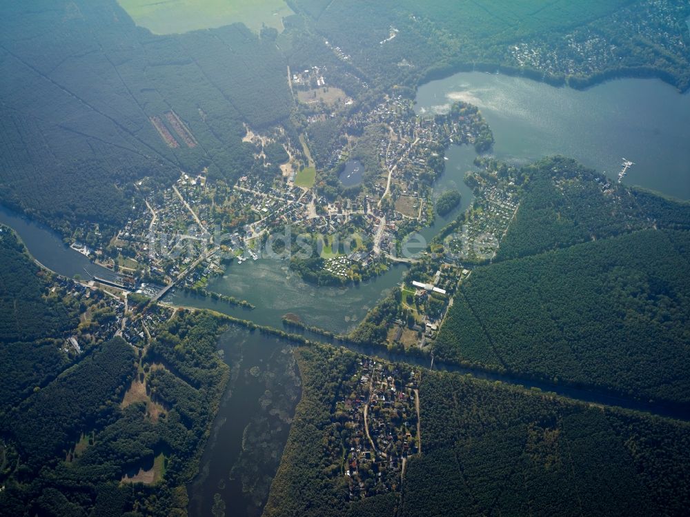 Luftbild Königs Wusterhausen - Uferbereiche südlich des Crossinsees und entlang des Oder-Spree-Kanals in Wernsdorf im Bundesland Brandenburg