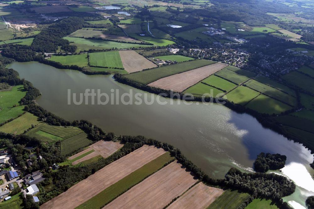 Sankelmark von oben - Uferbereiche des See Sankelmarker See in Sankelmark im Bundesland Schleswig-Holstein