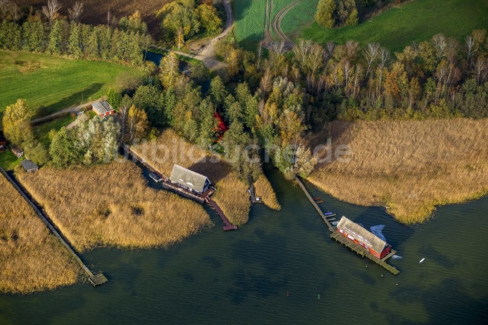 Güstrow von oben - Uferbereiche der Seenlandschaft Güstrow im Bundesland Mecklenburg-Vorpommern