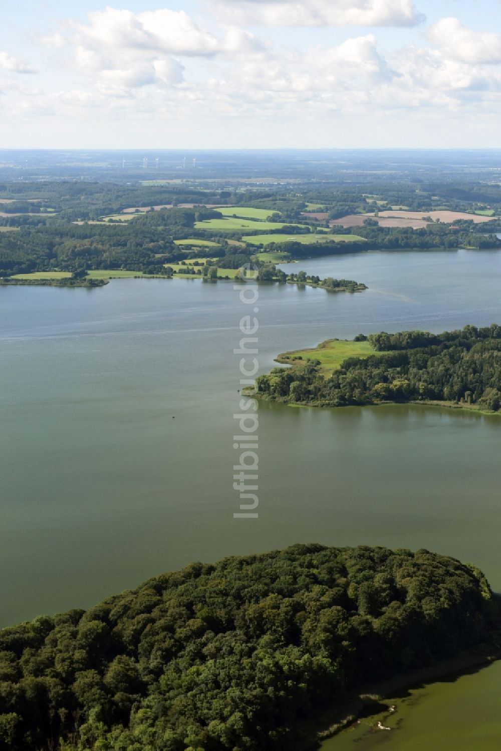 Luftbild Felde - Uferbereiche des Sees Ahrensee in Felde im Bundesland Schleswig-Holstein