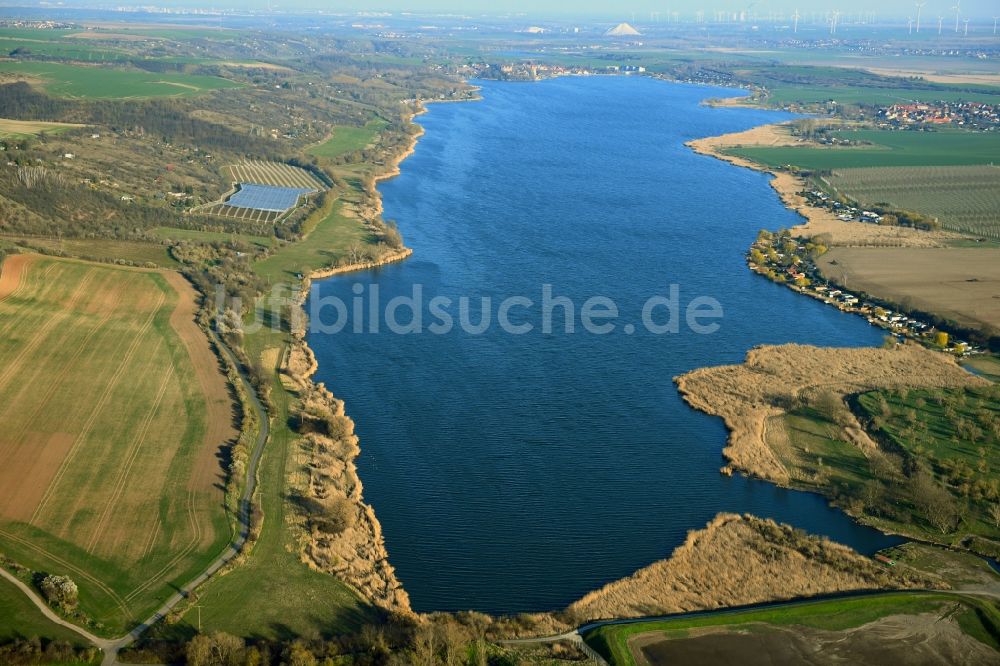 Luftaufnahme Lüttchendorf - Uferbereiche des Sees Böse Sieben in Lüttchendorf im Bundesland Sachsen-Anhalt, Deutschland