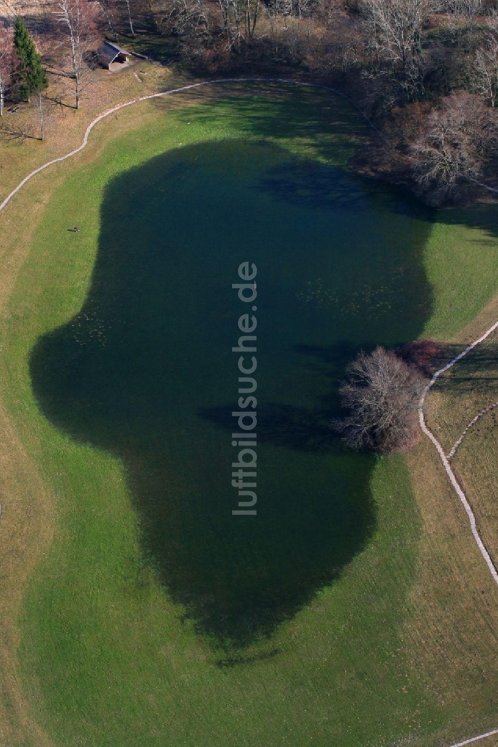 Luftaufnahme Schopfheim - Uferbereiche des Sees Eichener See in Schopfheim im Bundesland Baden-Württemberg, Deutschland