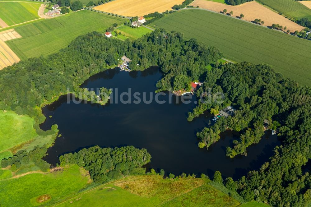 Spenge aus der Vogelperspektive: Uferbereiche des Sees Hücker-Moor-See in Spenge im Bundesland Nordrhein-Westfalen