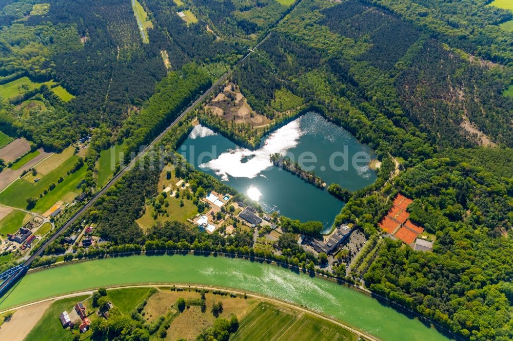 Luftbild Hiltrup - Uferbereiche des Sees Hiltruper See in Hiltrup im Bundesland Nordrhein-Westfalen, Deutschland