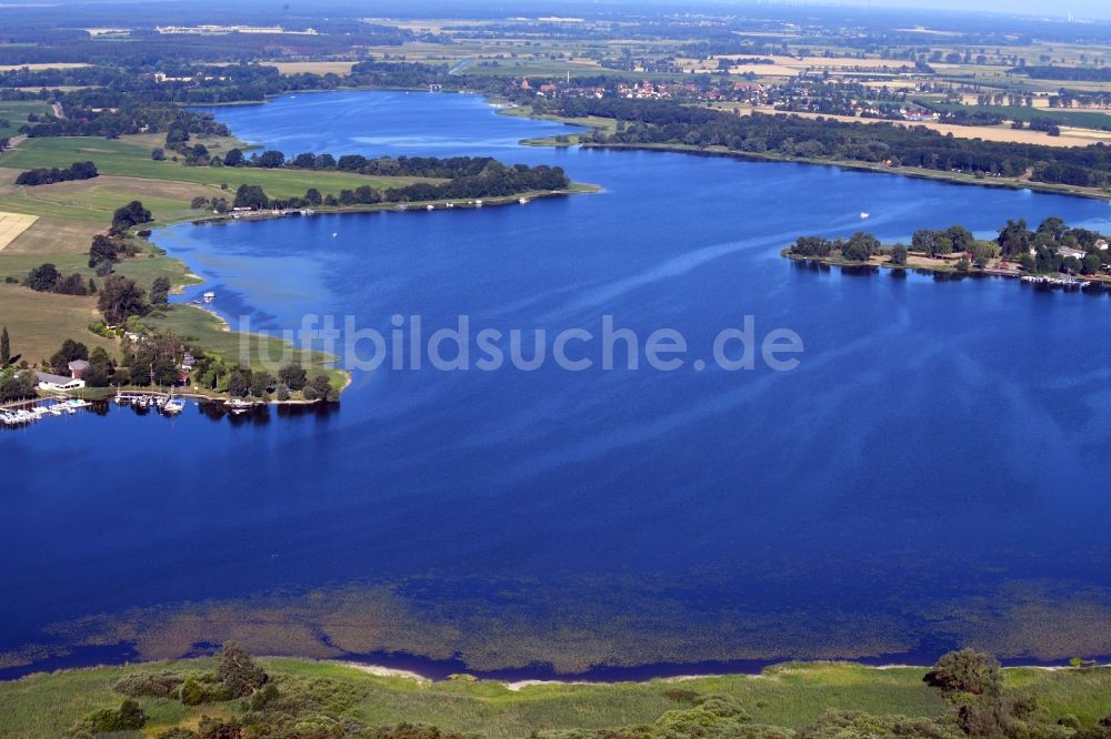 Luftbild Seeblick - Uferbereiche des Sees Hohennauener See in Seeblick im Bundesland Brandenburg, Deutschland