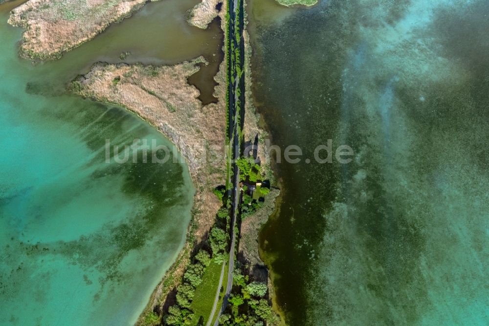 Reichenau von oben - Uferbereiche des Sees Insel Reichenau in Reichenau im Bundesland Baden-Württemberg, Deutschland