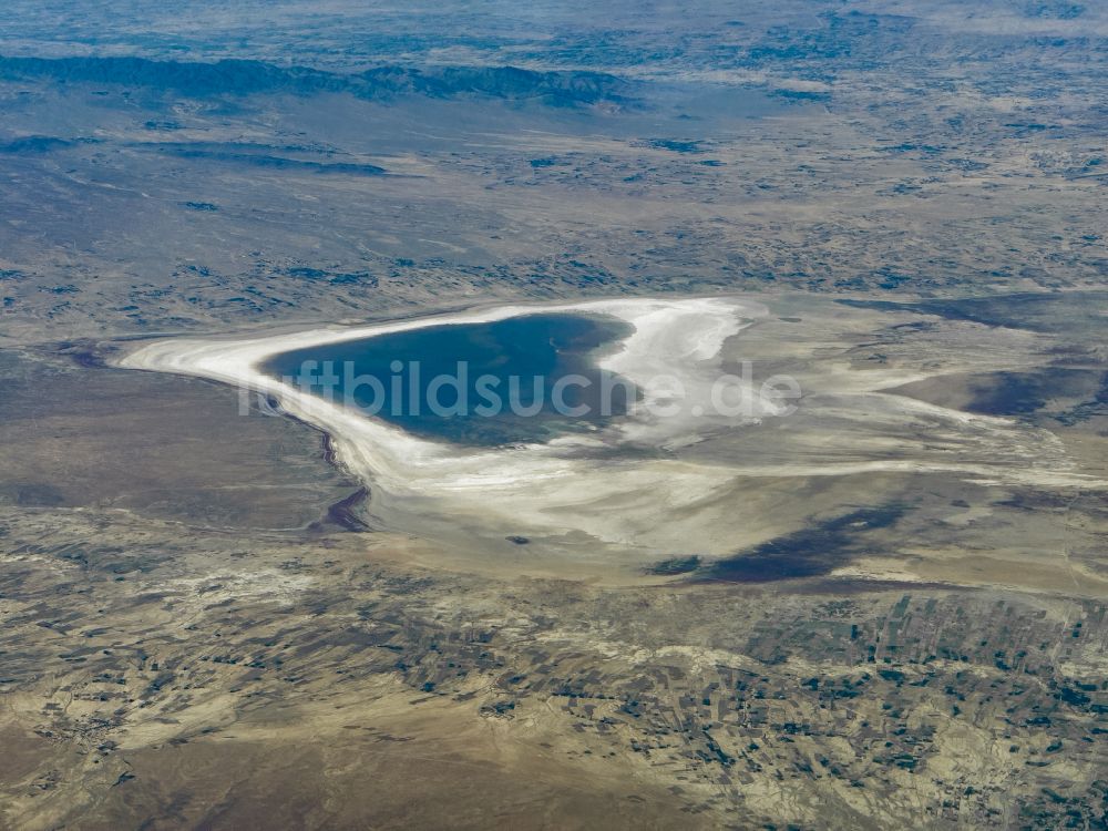 Luftaufnahme Garah - Uferbereiche des Sees Ab-i Istada in Garah in Ghazni, Afghanistan