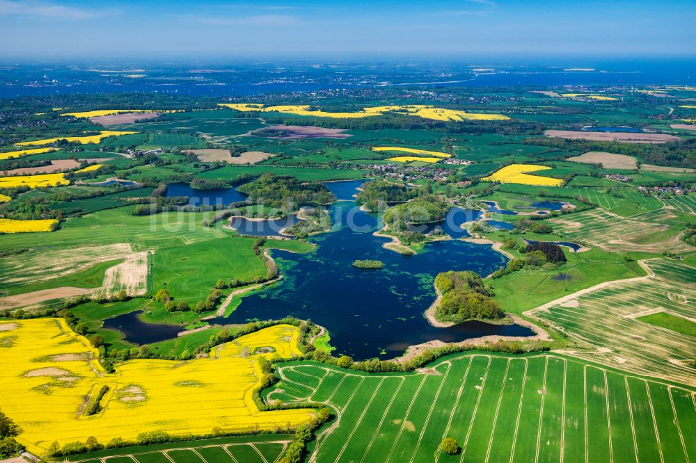 Luftaufnahme Probsteierhagen - Uferbereiche des Sees Kasseteich in Probsteierhagen im Bundesland Schleswig-Holstein, Deutschland