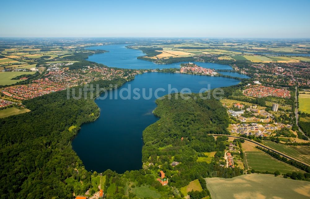 Luftbild Ratzeburg - Uferbereiche des Sees Küchensee in Ratzeburg im Bundesland Schleswig-Holstein