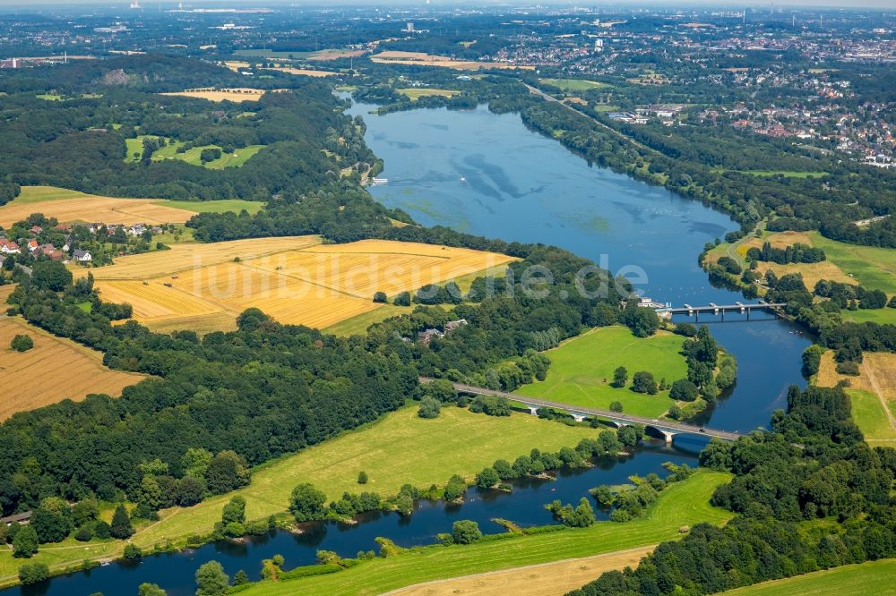 Herbede aus der Vogelperspektive: Uferbereiche des Sees Kemnader See in Herbede im Bundesland Nordrhein-Westfalen