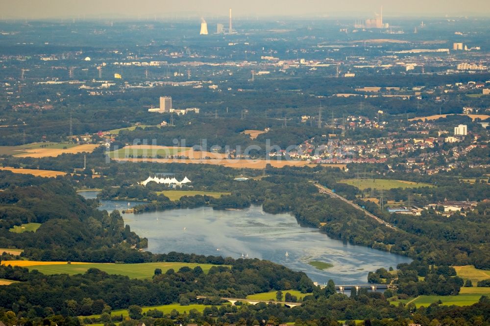 Herbede von oben - Uferbereiche des Sees Kemnader See in Herbede im Bundesland Nordrhein-Westfalen