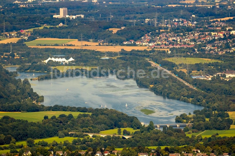 Herbede aus der Vogelperspektive: Uferbereiche des Sees Kemnader See in Herbede im Bundesland Nordrhein-Westfalen