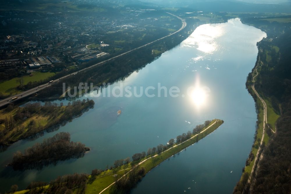 Luftbild Witten - Uferbereiche des Sees Kemnader See in Witten im Bundesland Nordrhein-Westfalen