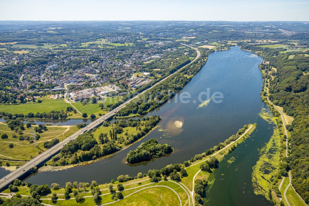 Luftbild Witten - Uferbereiche des Sees Kemnader See in Witten im Bundesland Nordrhein-Westfalen