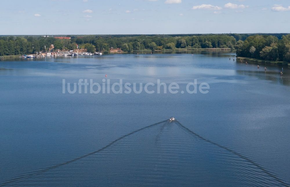 Oranienburg von oben - Uferbereiche des Sees Lehnitzsee im Ortsteil Lehnitz in Oranienburg im Bundesland Brandenburg, Deutschland