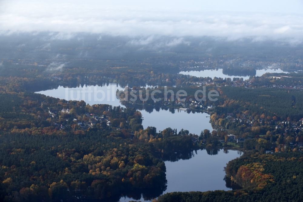 Luftbild Kagel-Finkenstein - Uferbereiche des Sees Möllensee in Grünheide (Mark) im Bundesland Brandenburg