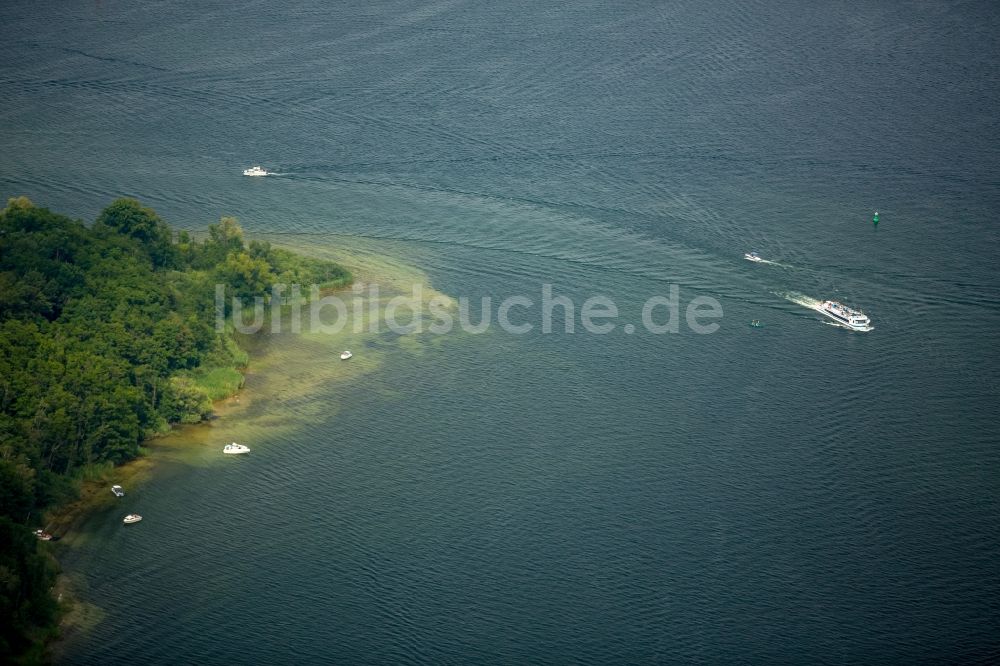 Luftbild Klink - Uferbereiche des Sees Müritz in Klink im Bundesland Mecklenburg-Vorpommern