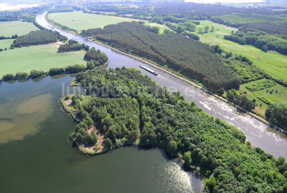 Luftaufnahme Niegripp - Uferbereiche des Sees Niegripper See in Niegripp im Bundesland Sachsen-Anhalt