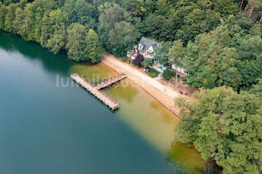 Luftbild Lanke - Uferbereiche des Sees Obersee in Lanke im Bundesland Brandenburg, Deutschland