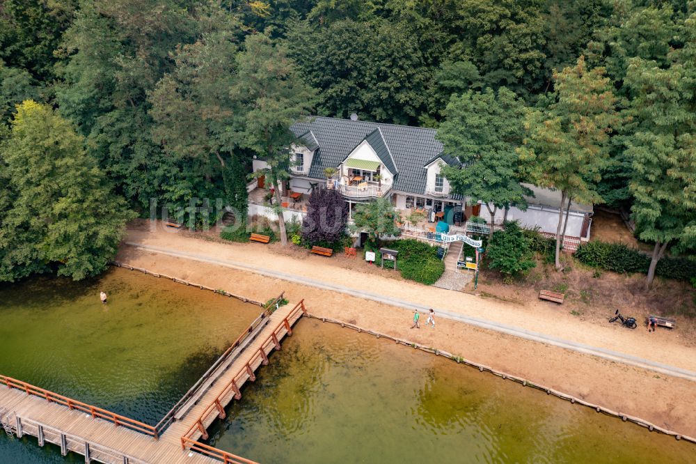 Luftaufnahme Lanke - Uferbereiche des Sees Obersee in Lanke im Bundesland Brandenburg, Deutschland