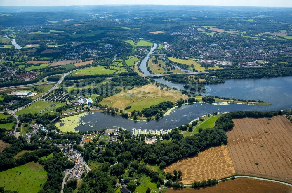 Luftbild Witten - Uferbereiche des Sees Oelbach in Witten im Bundesland Nordrhein-Westfalen