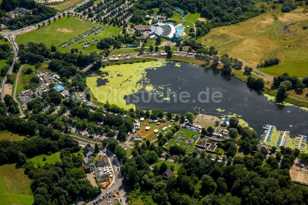 Luftaufnahme Witten - Uferbereiche des Sees Oelbach in Witten im Bundesland Nordrhein-Westfalen