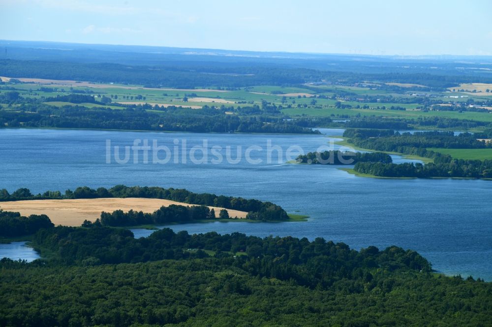 Luftaufnahme Parsteinsee - Uferbereiche des Sees Parsteiner See in Parsteinsee im Bundesland Brandenburg, Deutschland