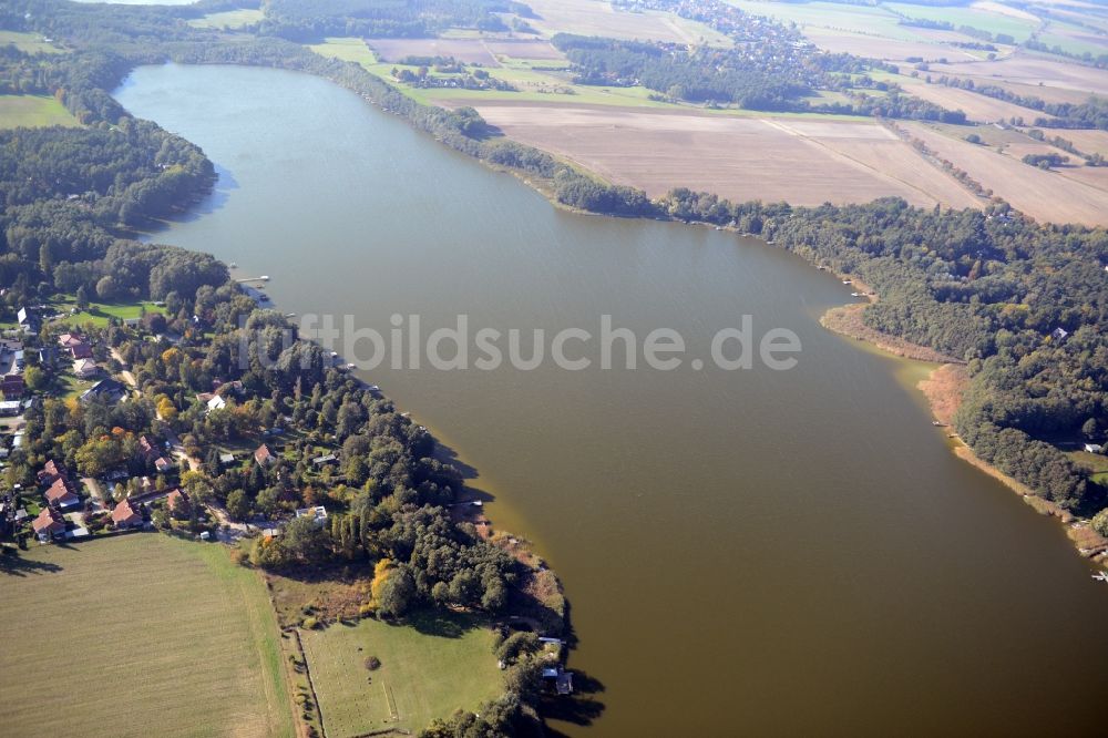 Luftbild Wandlitz - Uferbereiche des Sees Rahmer Sees in Wandlitz im Bundesland Brandenburg