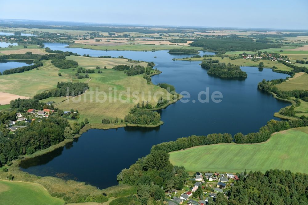 Luftbild Blankensee - Uferbereiche des Sees Rödliner See in Blankensee im Bundesland Mecklenburg-Vorpommern