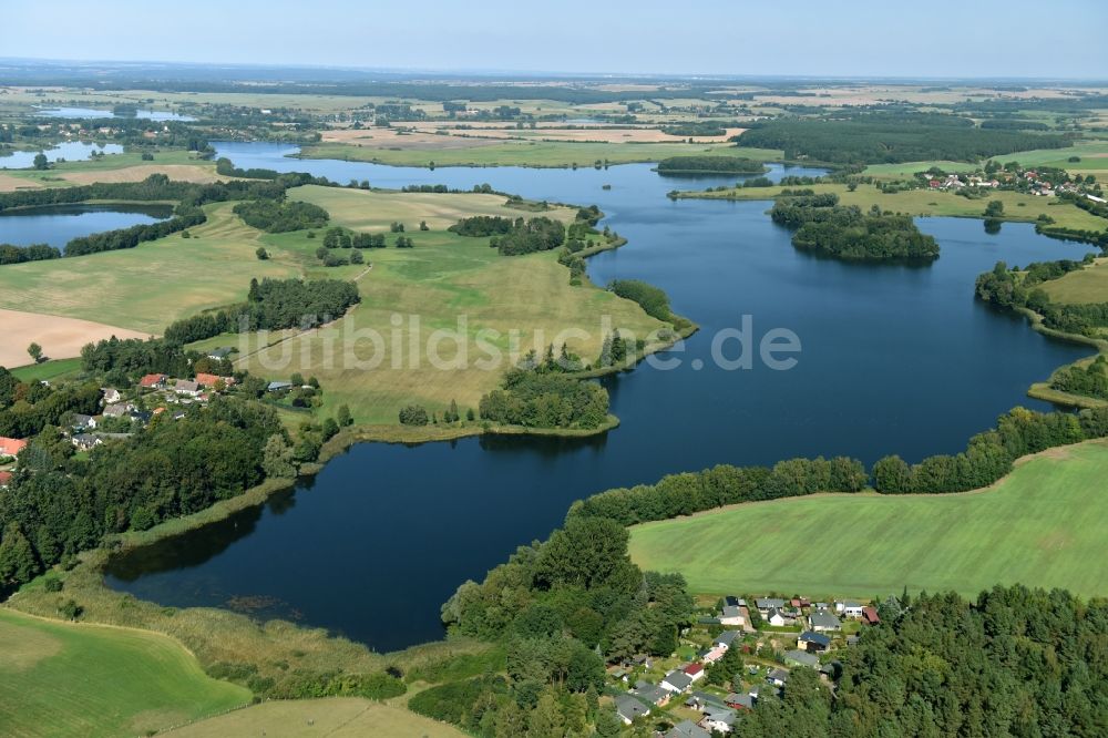 Luftaufnahme Blankensee - Uferbereiche des Sees Rödliner See in Blankensee im Bundesland Mecklenburg-Vorpommern