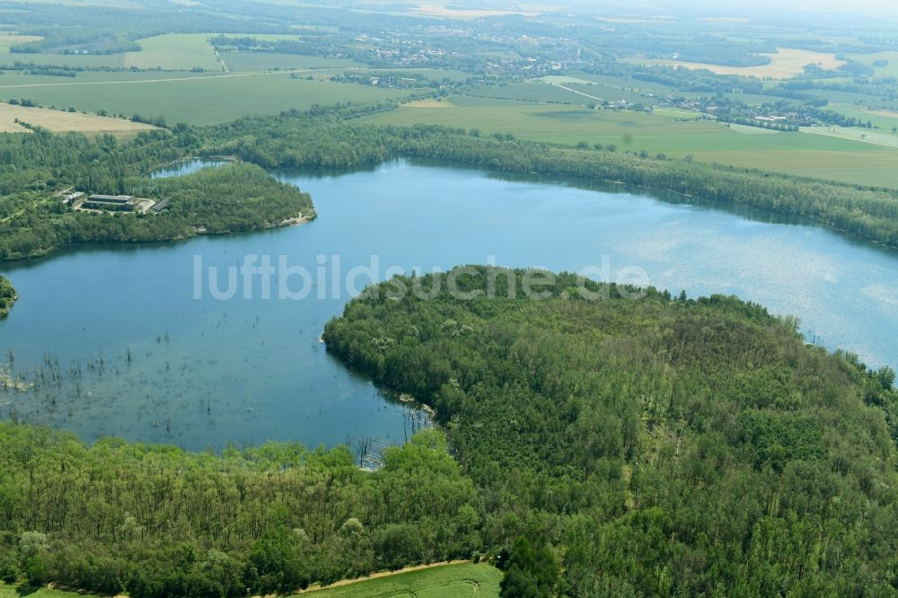 Luftbild Rehmsdorf - Uferbereiche des Sees in Rehmsdorf im Bundesland Sachsen-Anhalt, Deutschland