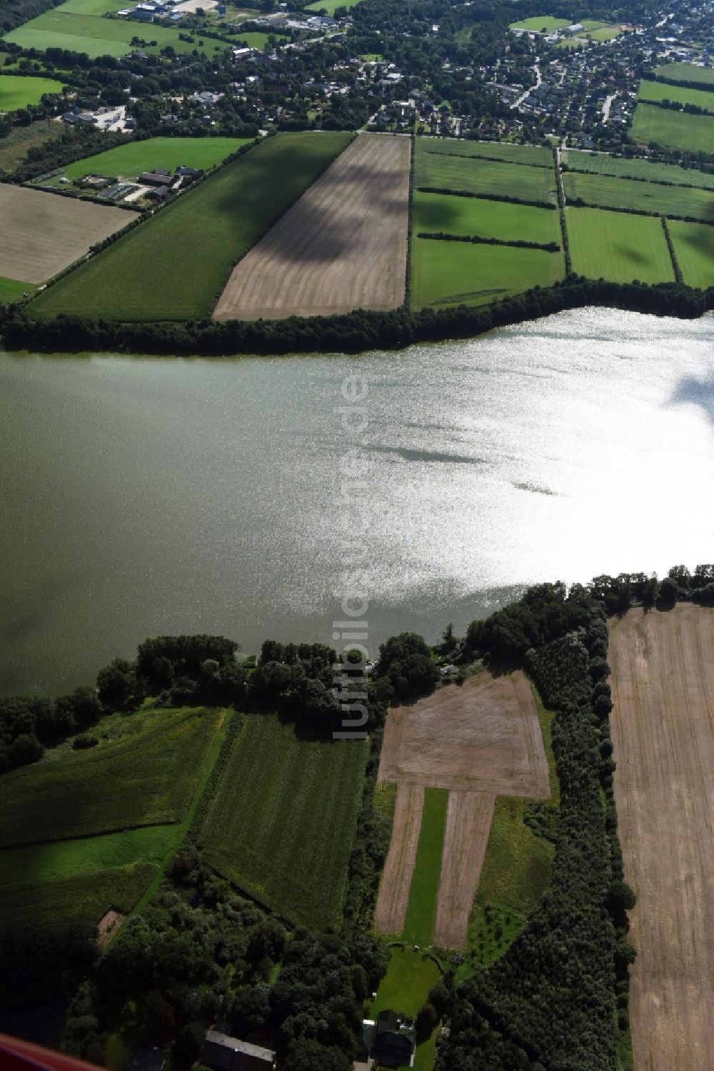 Luftaufnahme Sankelmark - Uferbereiche des Sees Sankelmarker See in Sankelmark im Bundesland Schleswig-Holstein