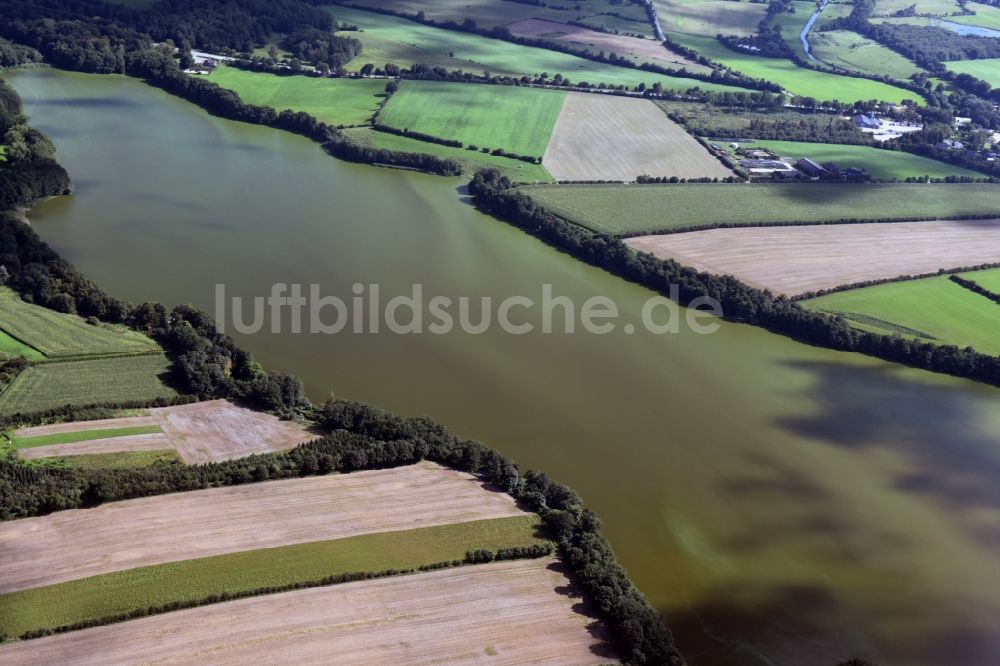 Sankelmark von oben - Uferbereiche des Sees Sankelmarker See in Sankelmark im Bundesland Schleswig-Holstein