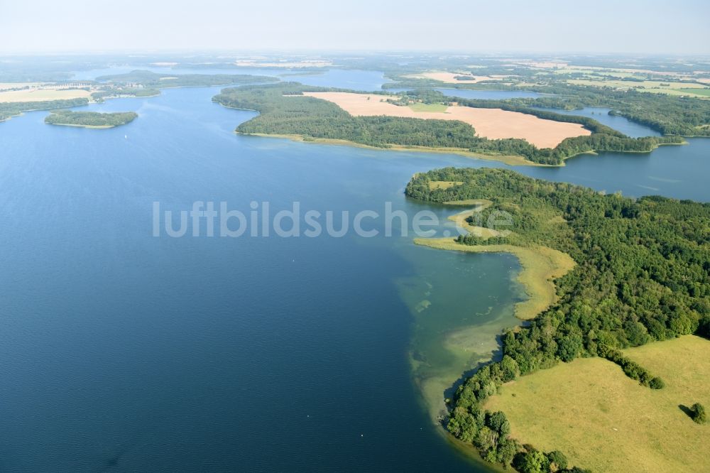 Boissower von oben - Uferbereiche des Sees Schaalsee in Boissower im Bundesland Mecklenburg-Vorpommern