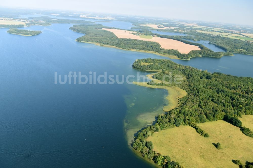 Boissower aus der Vogelperspektive: Uferbereiche des Sees Schaalsee in Boissower im Bundesland Mecklenburg-Vorpommern