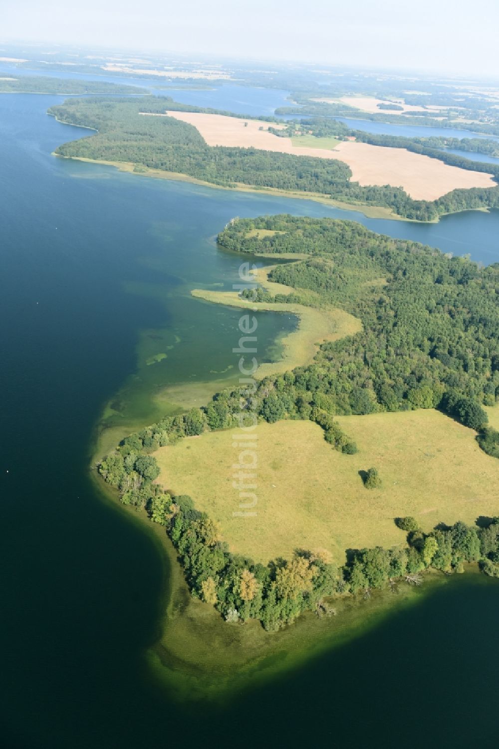 Luftbild Boissower - Uferbereiche des Sees Schaalsee in Boissower im Bundesland Mecklenburg-Vorpommern